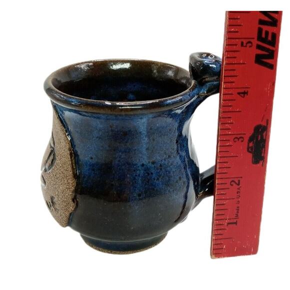 ☕ Perk Avenue Mug 🤎💙 Vintage Signed Pottery Madison GA - Picture 8 of 12